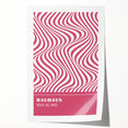 Bohemian Wall Art | Bauhaus 1923 Pink Wave Optical Boho Chic Print