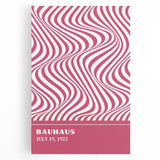 Bohemian Wall Art | Bauhaus 1923 Pink Wave Optical Boho Chic Print