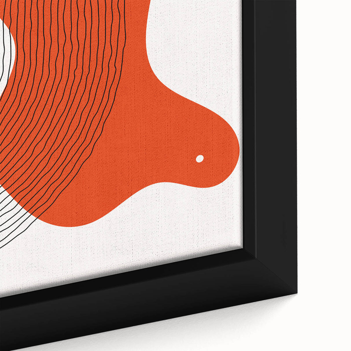 Abstract Boho Wall Art | Bold Orange Minimalist Canvas Print