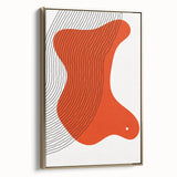 Abstract Boho Wall Art | Bold Orange Minimalist Canvas Print