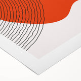 Abstract Boho Wall Art | Bold Orange Minimalist Canvas Print