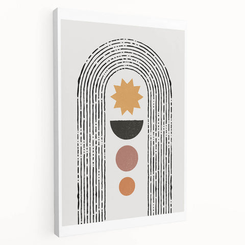 Bohemian Wall Art - Eclectic Boho Decor Canvas for Modern Spaces