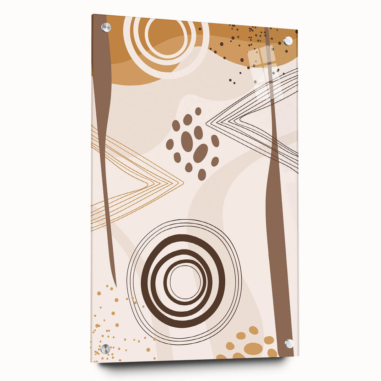 Bohemian Wall Art - Earthy Toned Boho Decor Canvas for Modern Spaces
