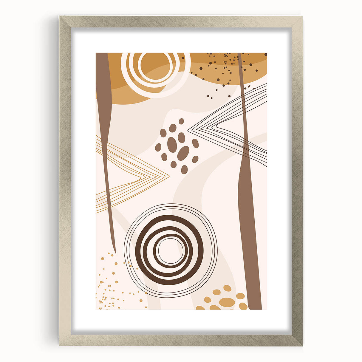 Bohemian Wall Art - Earthy Toned Boho Decor Canvas for Modern Spaces