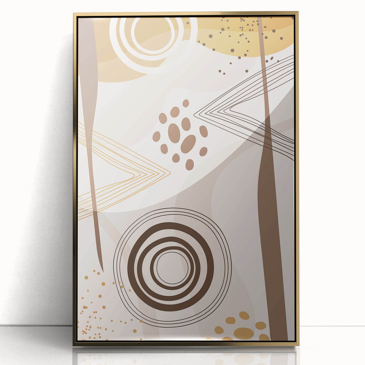 Bohemian Wall Art - Earthy Toned Boho Decor Canvas for Modern Spaces
