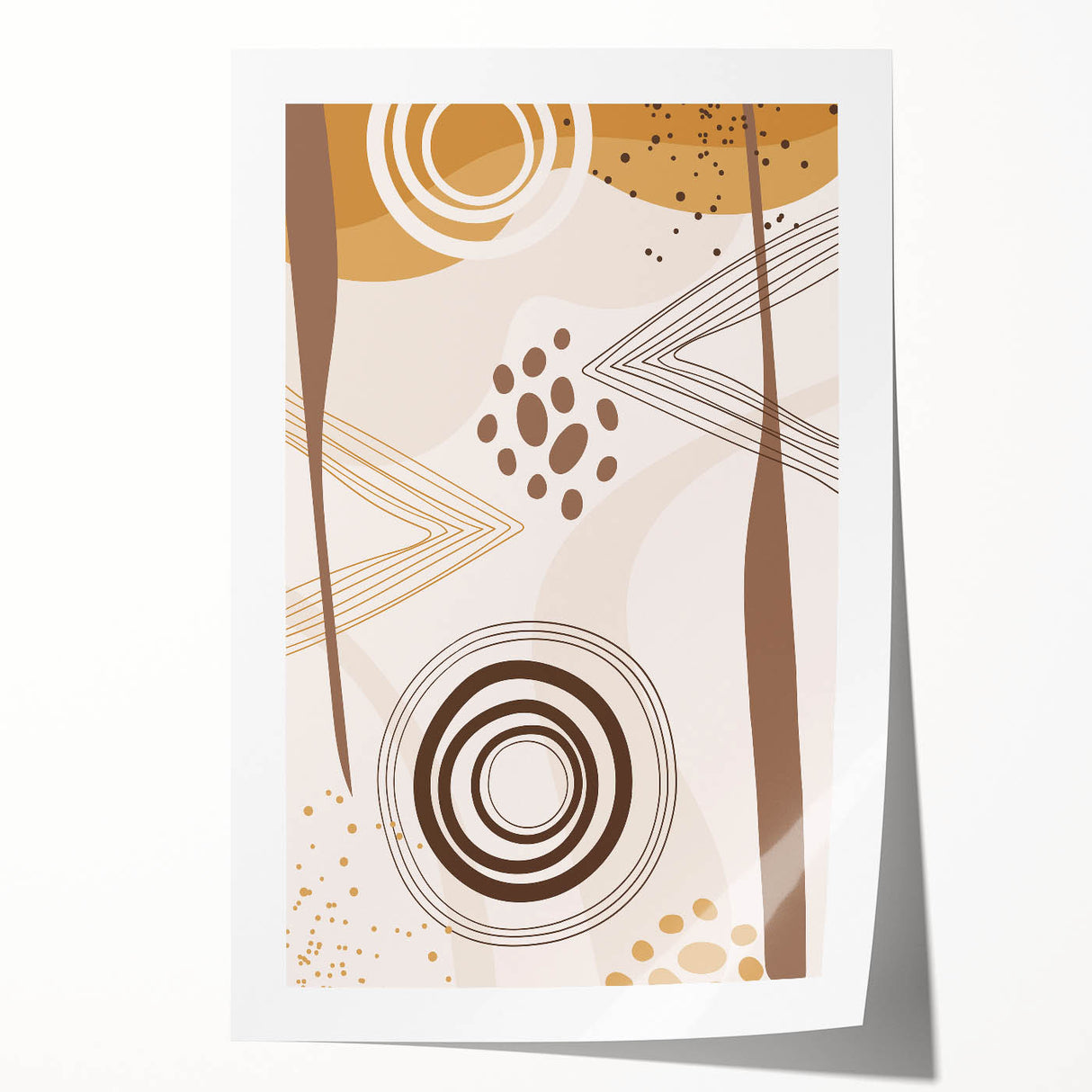 Bohemian Wall Art - Earthy Toned Boho Decor Canvas for Modern Spaces