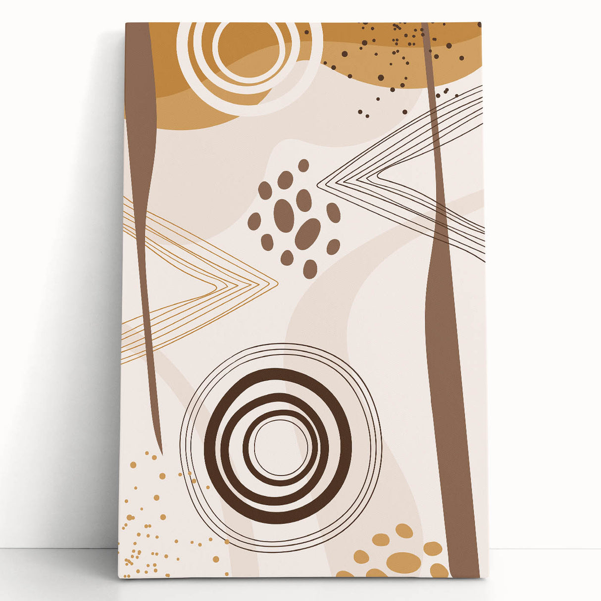 Bohemian Wall Art - Earthy Toned Boho Decor Canvas for Modern Spaces