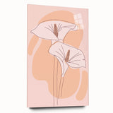 Bohemian Wall Art - Soft Floral Boho Decor Canvas for Serene Spaces