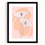 Bohemian Wall Art - Soft Floral Boho Decor Canvas for Serene Spaces