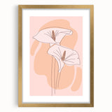 Bohemian Wall Art - Soft Floral Boho Decor Canvas for Serene Spaces