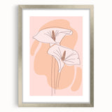 Bohemian Wall Art - Soft Floral Boho Decor Canvas for Serene Spaces