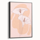 Bohemian Wall Art - Soft Floral Boho Decor Canvas for Serene Spaces