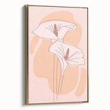 Bohemian Wall Art - Soft Floral Boho Decor Canvas for Serene Spaces