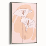 Bohemian Wall Art - Soft Floral Boho Decor Canvas for Serene Spaces