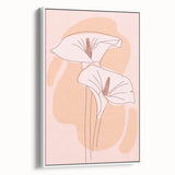 Bohemian Wall Art - Soft Floral Boho Decor Canvas for Serene Spaces