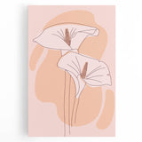 Bohemian Wall Art - Soft Floral Boho Decor Canvas for Serene Spaces