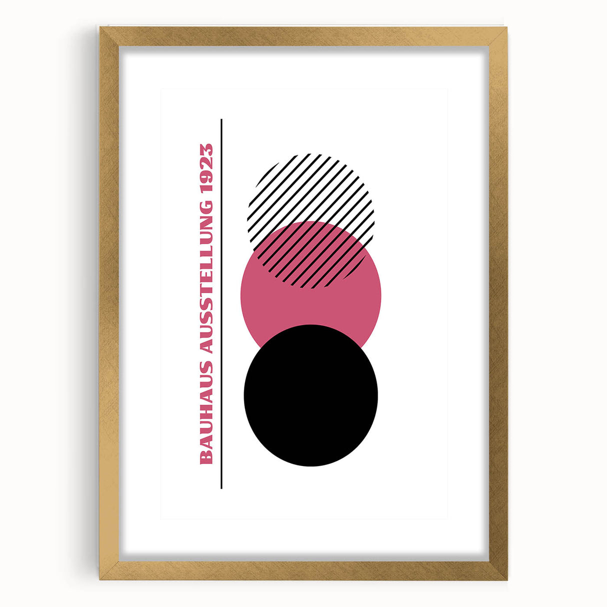 Bohemian Wall Art | Bauhaus 1923 Minimalist Pink and Black Boho Print