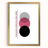 Bohemian Wall Art | Bauhaus 1923 Minimalist Pink and Black Boho Print