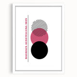 Bohemian Wall Art | Bauhaus 1923 Minimalist Pink and Black Boho Print