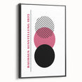 Bohemian Wall Art | Bauhaus 1923 Minimalist Pink and Black Boho Print