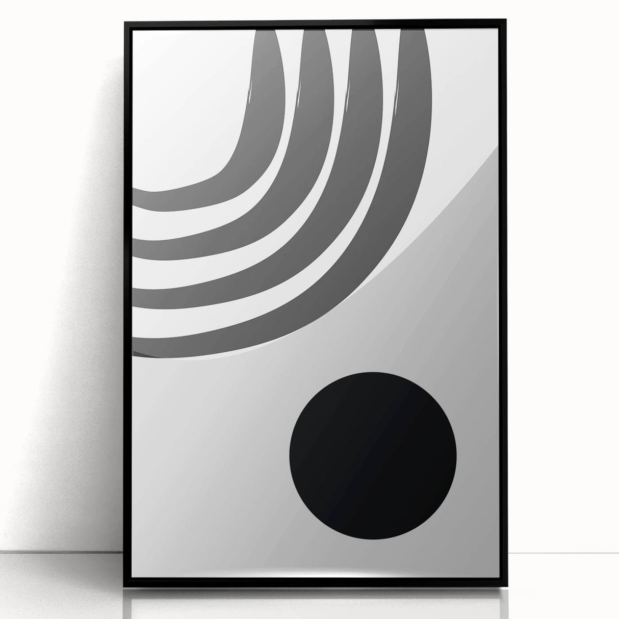Bohemian Wall Art - Modern Monochrome Boho Decor Canvas for Minimal Spaces