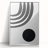 Bohemian Wall Art - Modern Monochrome Boho Decor Canvas for Minimal Spaces