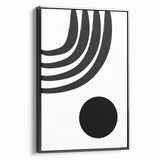 Bohemian Wall Art - Modern Monochrome Boho Decor Canvas for Minimal Spaces