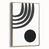 Bohemian Wall Art - Modern Monochrome Boho Decor Canvas for Minimal Spaces
