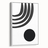 Bohemian Wall Art - Modern Monochrome Boho Decor Canvas for Minimal Spaces