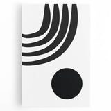 Bohemian Wall Art - Modern Monochrome Boho Decor Canvas for Minimal Spaces