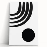 Bohemian Wall Art - Modern Monochrome Boho Decor Canvas for Minimal Spaces