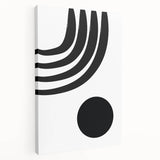 Bohemian Wall Art - Modern Monochrome Boho Decor Canvas for Minimal Spaces