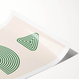 Bohemian Wall Art | Artistic Boho Decor Canvas | Eclectic Green Print