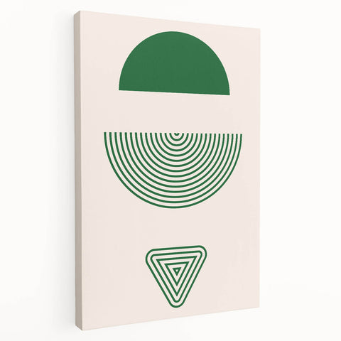 Bohemian Wall Art | Artistic Boho Decor Canvas | Eclectic Green Print