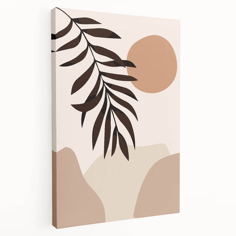 Bohemian Wall Art | Eclectic Boho Decor Canvas | Natural Earthy Print