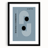 Bohemian Wall Art | Bauhaus 1923 Minimalist Blue and Black Boho Print