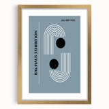 Bohemian Wall Art | Bauhaus 1923 Minimalist Blue and Black Boho Print