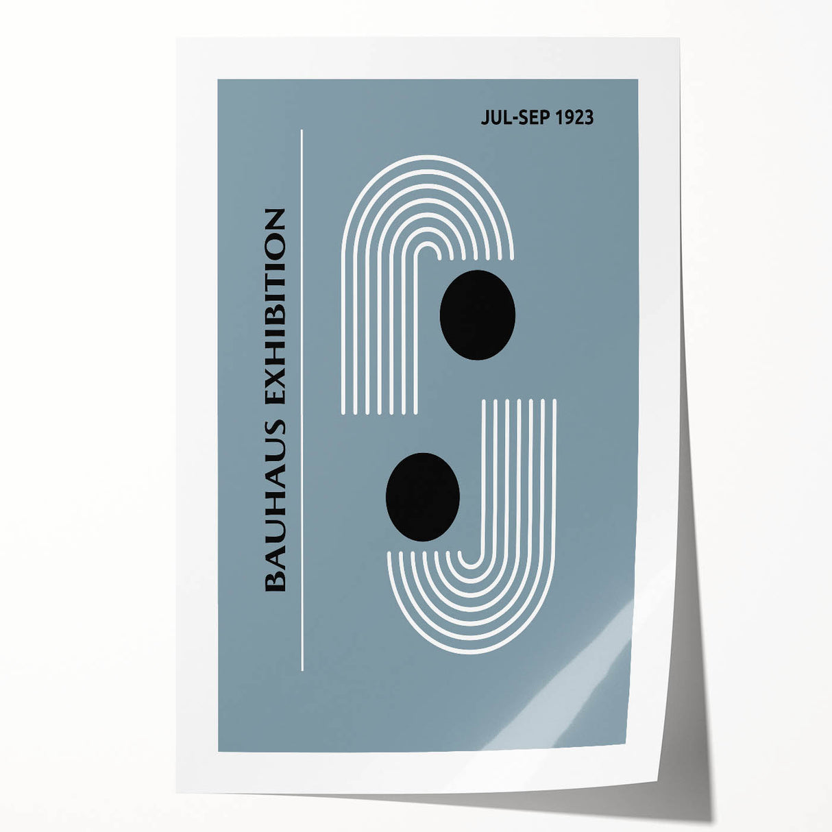 Bohemian Wall Art | Bauhaus 1923 Minimalist Blue and Black Boho Print