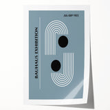 Bohemian Wall Art | Bauhaus 1923 Minimalist Blue and Black Boho Print