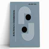 Bohemian Wall Art | Bauhaus 1923 Minimalist Blue and Black Boho Print