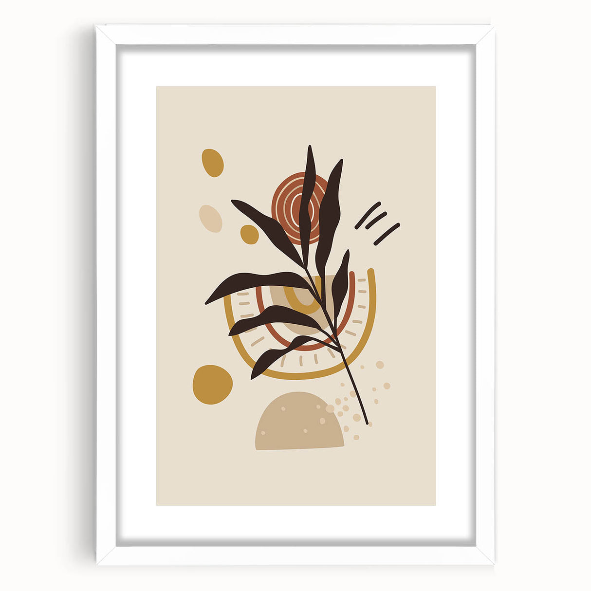 Bohemian Wall Art | Eclectic Boho Decor Canvas | Abstract Nature-Inspired Design