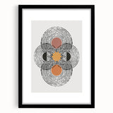 Bohemian Wall Art | Eclectic Boho Decor Canvas | Geometric Abstract Design