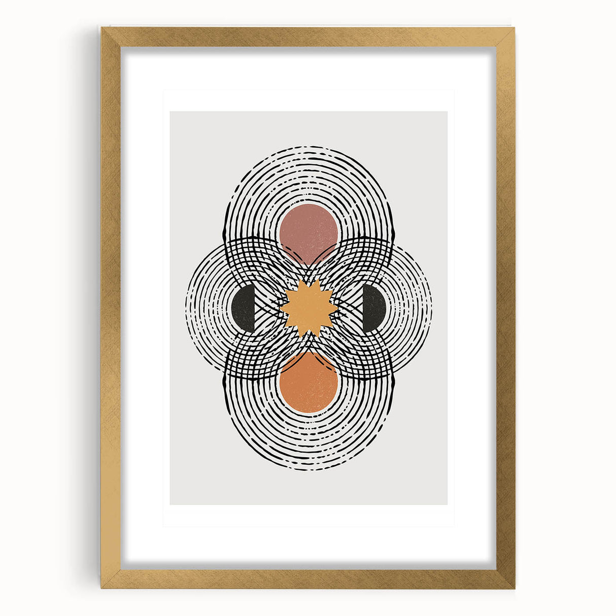Bohemian Wall Art | Eclectic Boho Decor Canvas | Geometric Abstract Design