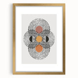 Bohemian Wall Art | Eclectic Boho Decor Canvas | Geometric Abstract Design