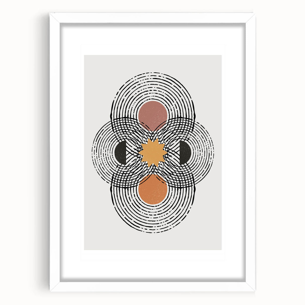 Bohemian Wall Art | Eclectic Boho Decor Canvas | Geometric Abstract Design