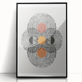 Bohemian Wall Art | Eclectic Boho Decor Canvas | Geometric Abstract Design