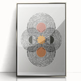 Bohemian Wall Art | Eclectic Boho Decor Canvas | Geometric Abstract Design