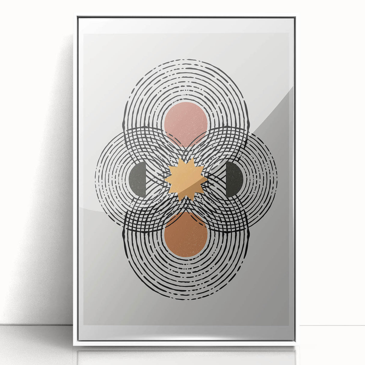 Bohemian Wall Art | Eclectic Boho Decor Canvas | Geometric Abstract Design