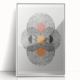 Bohemian Wall Art | Eclectic Boho Decor Canvas | Geometric Abstract Design