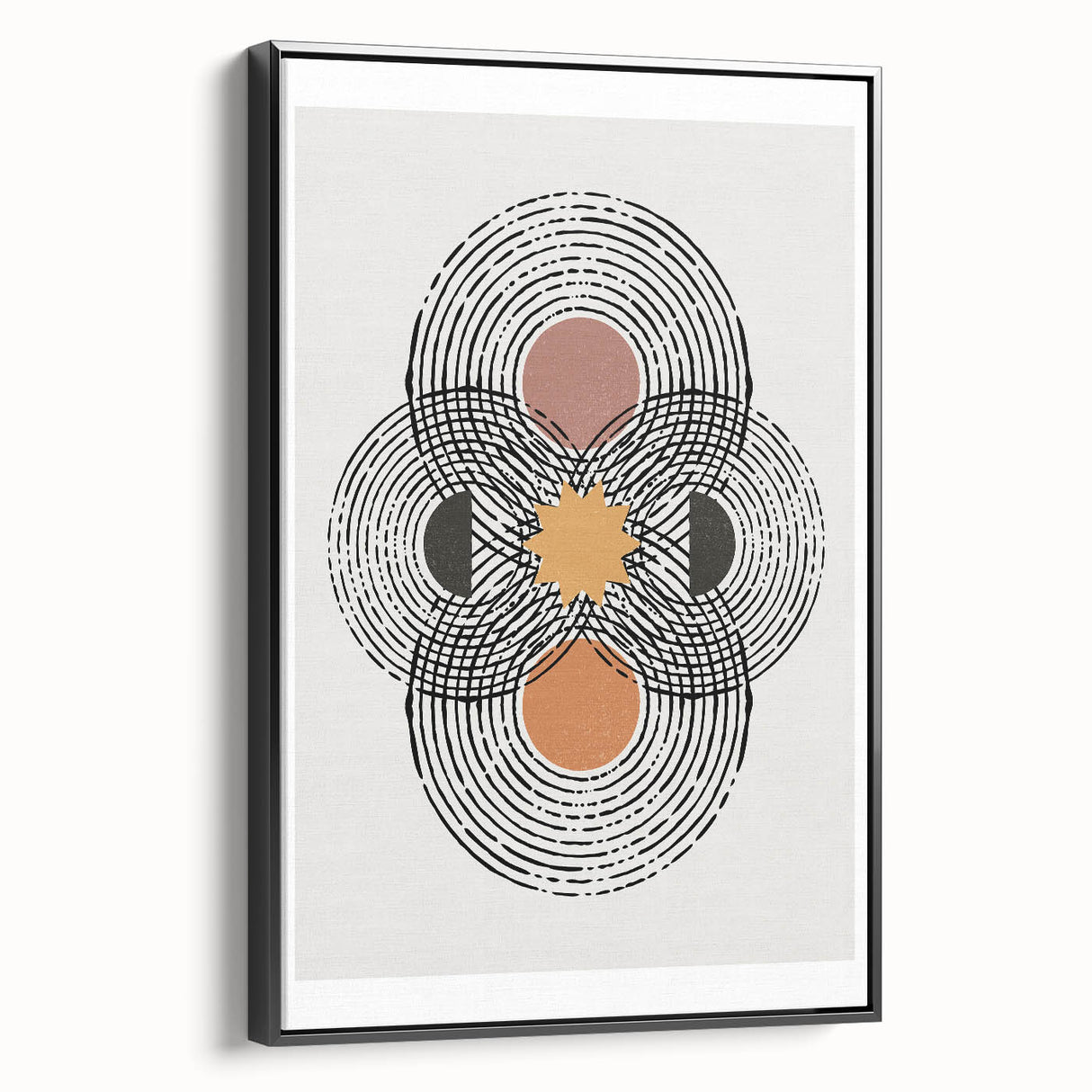 Bohemian Wall Art | Eclectic Boho Decor Canvas | Geometric Abstract Design
